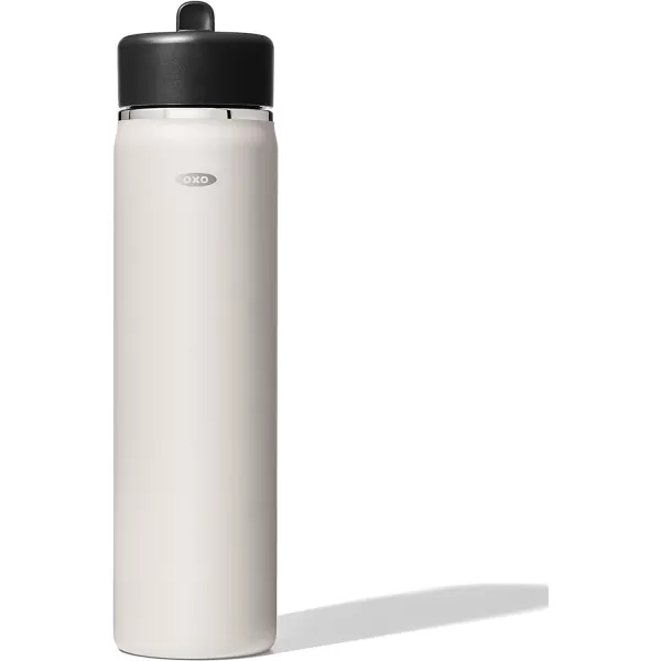 OXO Strive 24oz Wide Mouth Water Bottle with Straw Lid - Rose Quartz