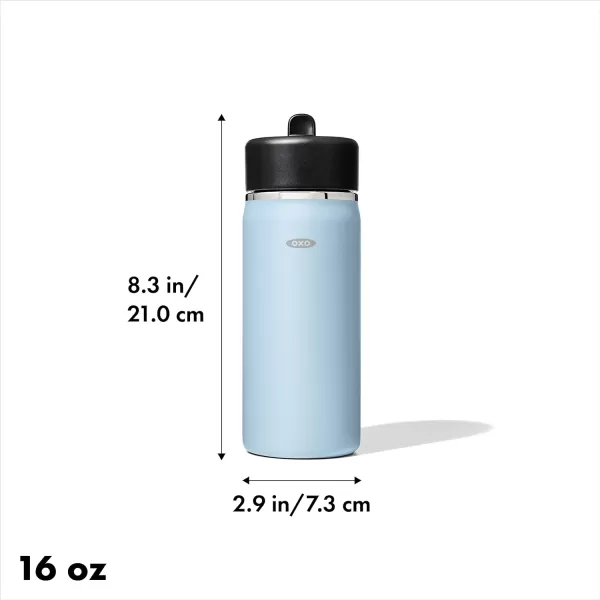 OXO Strive 24oz Wide Mouth Water Bottle with Straw Lid - Rose Quartz