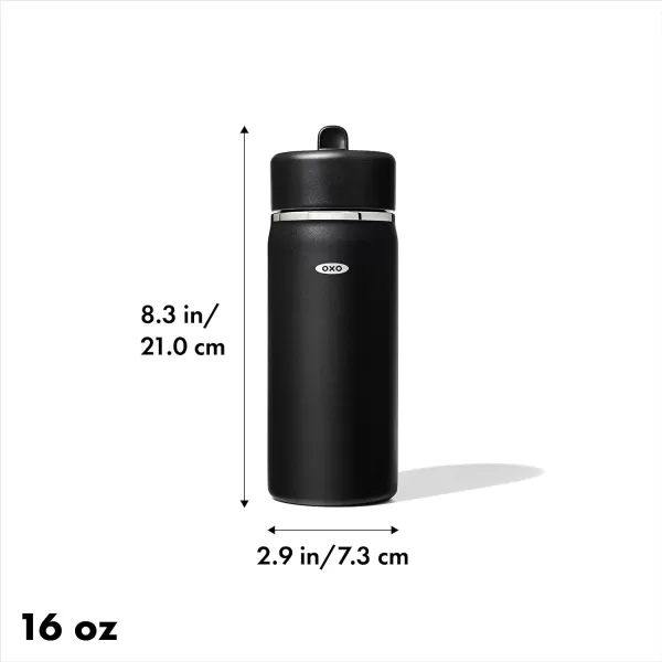 OXO Strive 24oz Wide Mouth Water Bottle with Straw Lid - Rose Quartz