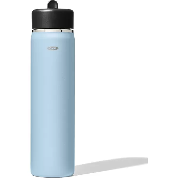 OXO Strive 24oz Wide Mouth Water Bottle with Straw Lid - Rose Quartz
