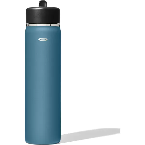 OXO Strive 24oz Wide Mouth Water Bottle with Straw Lid - Rose Quartz