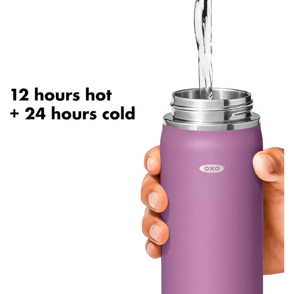 OXO Strive 24oz Wide Mouth Water Bottle with Straw Lid - Rose Quartz