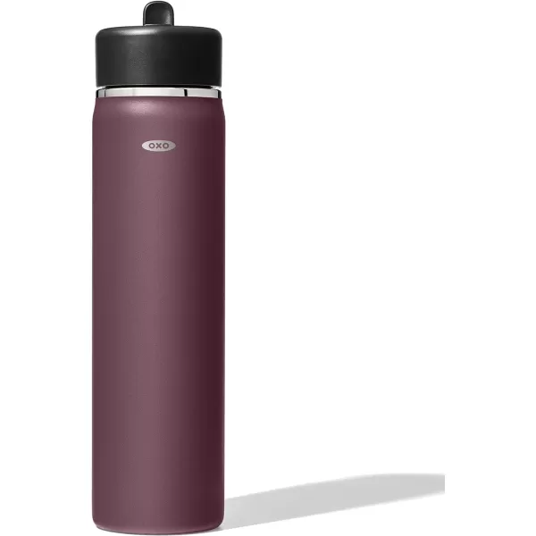 OXO Strive 24oz Wide Mouth Water Bottle with Straw Lid - Rose Quartz