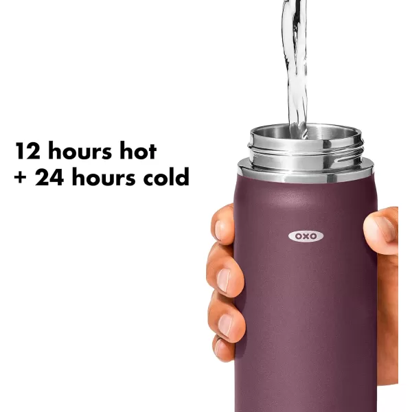 OXO Strive 24oz Wide Mouth Water Bottle with Straw Lid - Rose Quartz