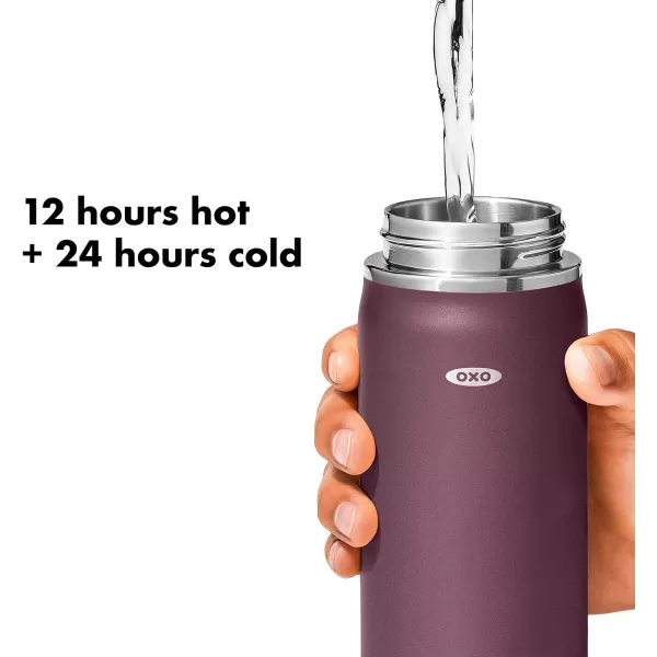 OXO Strive 24oz Wide Mouth Water Bottle with Straw Lid - Rose Quartz