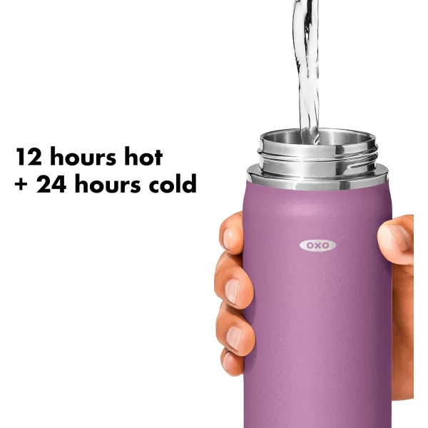 OXO Strive 24oz Wide Mouth Water Bottle with Straw Lid - Rose Quartz