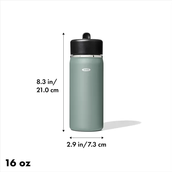 OXO Strive 24oz Wide Mouth Water Bottle with Straw Lid - Rose Quartz