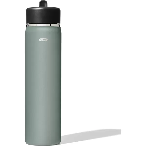 OXO Strive 24oz Wide Mouth Water Bottle with Straw Lid - Rose Quartz