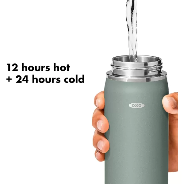OXO Strive 24oz Wide Mouth Water Bottle with Straw Lid - Rose Quartz