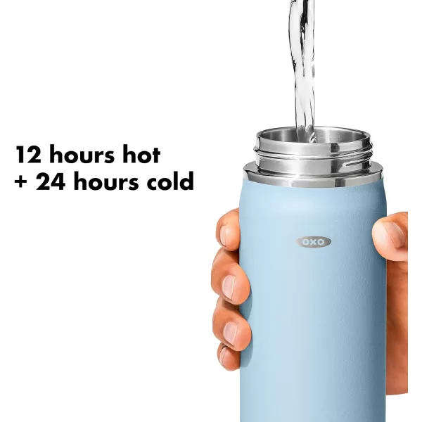 OXO Strive 24oz Wide Mouth Water Bottle with Straw Lid - Rose Quartz
