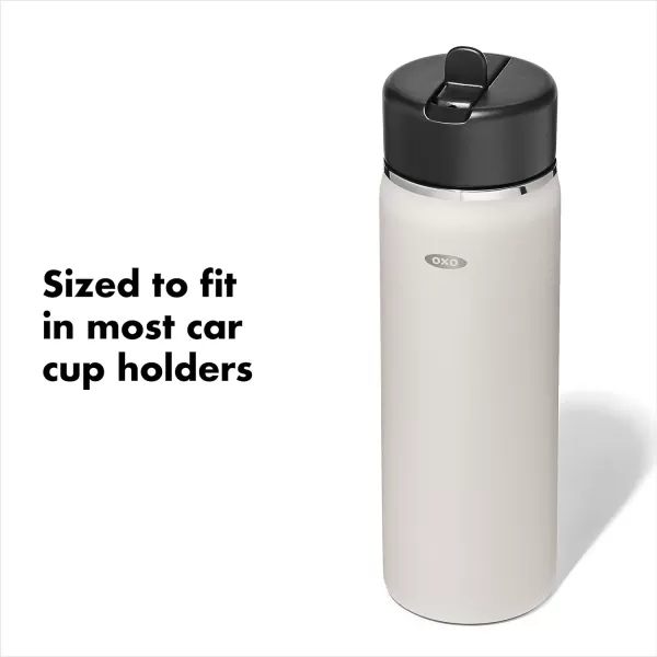 OXO Strive 24oz Wide Mouth Water Bottle with Straw Lid - Rose Quartz