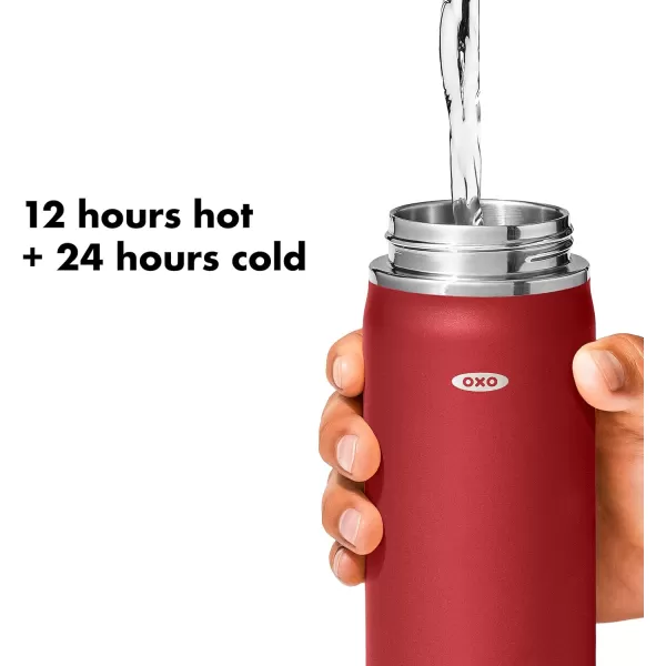 OXO Strive 24oz Wide Mouth Water Bottle with Straw Lid - Rose Quartz