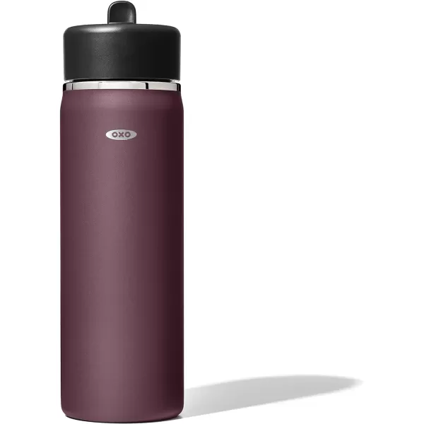 OXO Strive 24oz Wide Mouth Water Bottle with Straw Lid - Rose Quartz
