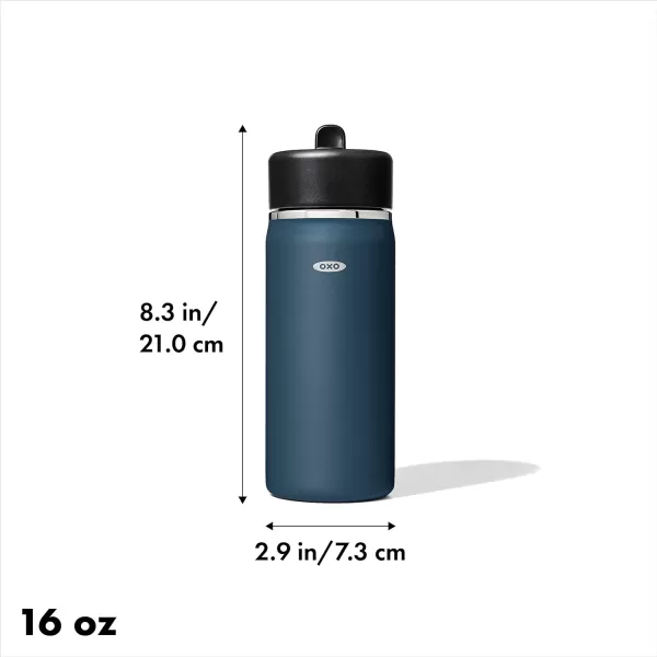 OXO Strive 24oz Wide Mouth Water Bottle with Straw Lid - Rose Quartz