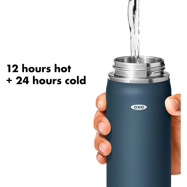OXO Strive 24oz Wide Mouth Water Bottle with Straw Lid - Rose Quartz