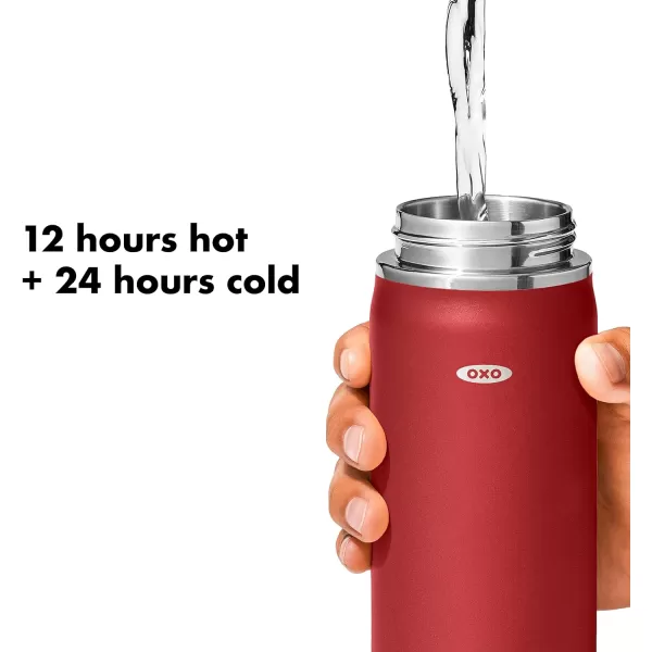 OXO Strive 24oz Wide Mouth Water Bottle with Straw Lid - Rose Quartz