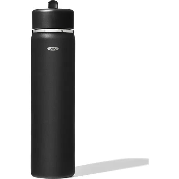 OXO Strive 24oz Wide Mouth Water Bottle with Straw Lid - Rose Quartz