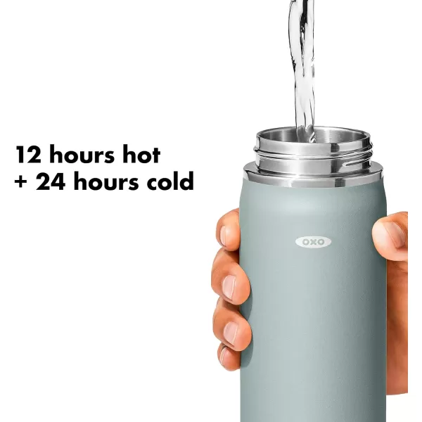 OXO Strive 24oz Wide Mouth Water Bottle with Straw Lid - Rose Quartz