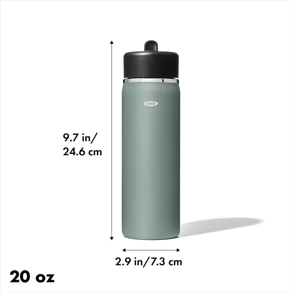 OXO Strive 24oz Wide Mouth Water Bottle with Straw Lid - Rose Quartz