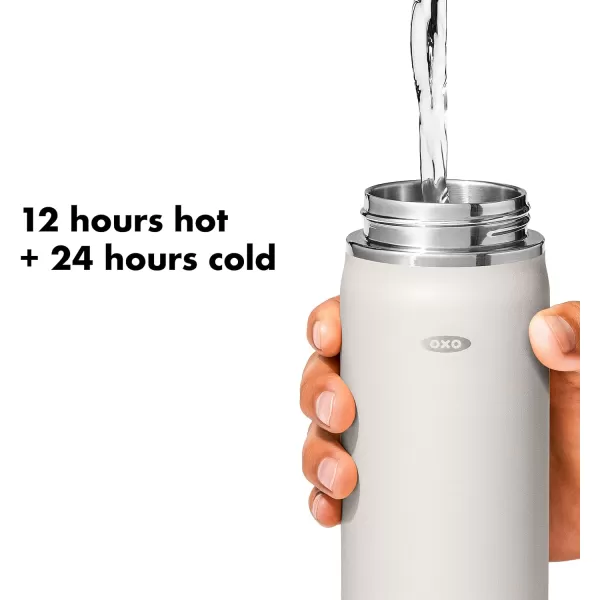OXO Strive 24oz Wide Mouth Water Bottle with Straw Lid - Rose Quartz