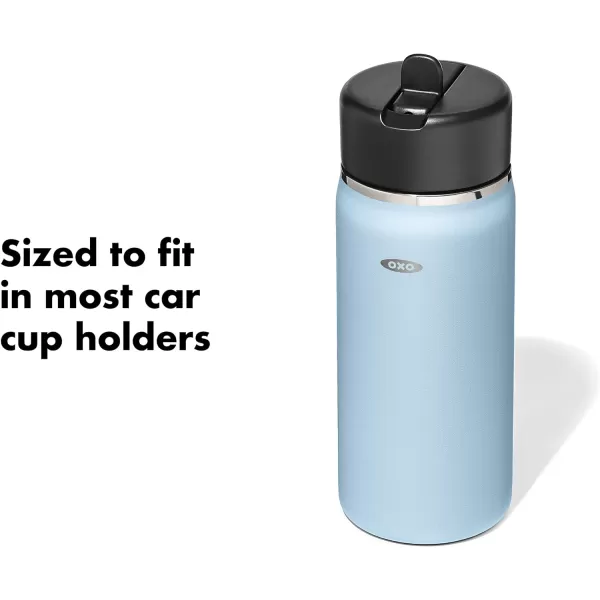 OXO Strive 24oz Wide Mouth Water Bottle with Straw Lid - Rose Quartz