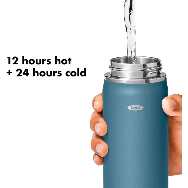 OXO Strive 24oz Wide Mouth Water Bottle with Straw Lid - Rose Quartz