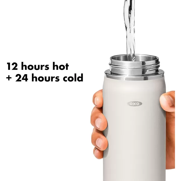 OXO Strive 24oz Wide Mouth Water Bottle with Straw Lid - Rose Quartz