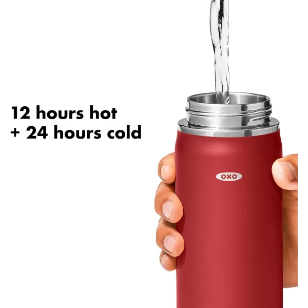 OXO Strive 24oz Wide Mouth Water Bottle with Straw Lid - Rose Quartz