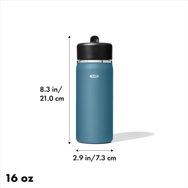 OXO Strive 24oz Wide Mouth Water Bottle with Straw Lid - Rose Quartz
