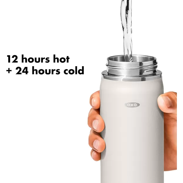 OXO Strive 24oz Wide Mouth Water Bottle with Straw Lid - Rose Quartz