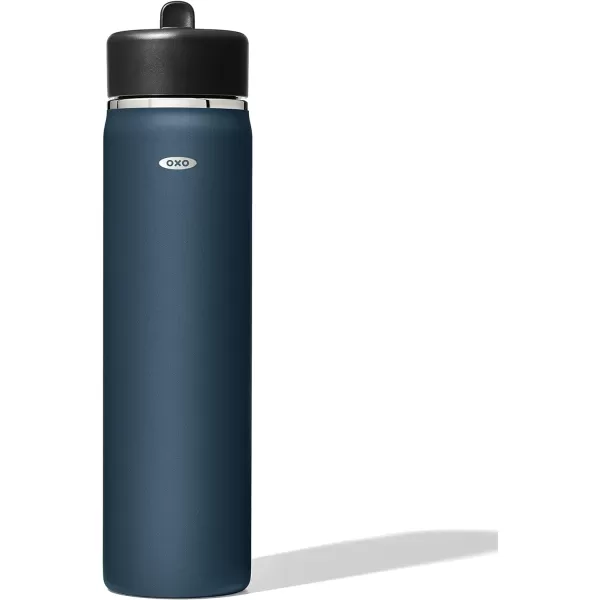 OXO Strive 24oz Wide Mouth Water Bottle with Straw Lid - Rose Quartz
