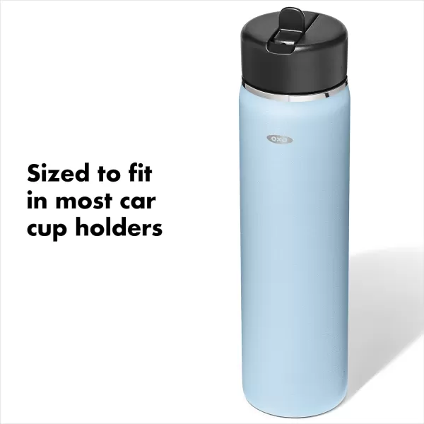 OXO Strive 24oz Wide Mouth Water Bottle with Straw Lid - Rose Quartz