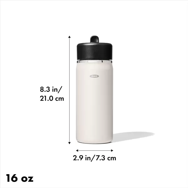 OXO Strive 24oz Wide Mouth Water Bottle with Straw Lid - Rose Quartz