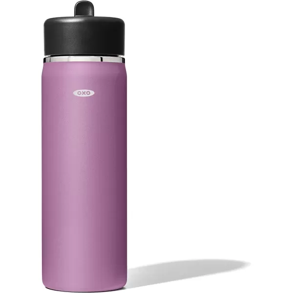 OXO Strive 24oz Wide Mouth Water Bottle with Straw Lid - Rose Quartz