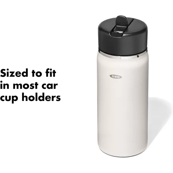OXO Strive 24oz Wide Mouth Water Bottle with Straw Lid - Rose Quartz