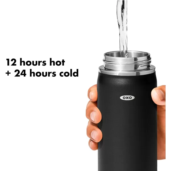OXO Strive 24oz Wide Mouth Water Bottle with Straw Lid - Rose Quartz