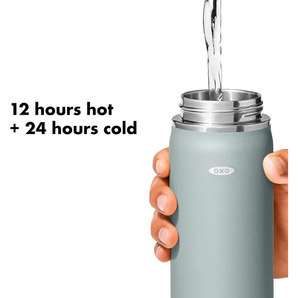 OXO Strive 24oz Wide Mouth Water Bottle with Straw Lid - Rose Quartz