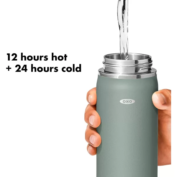 OXO Strive 24oz Wide Mouth Water Bottle with Straw Lid - Rose Quartz