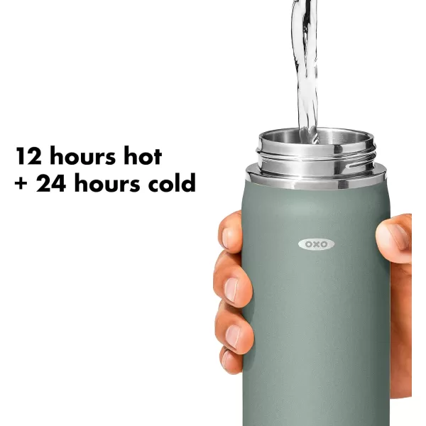 OXO Strive 24oz Wide Mouth Water Bottle with Straw Lid - Rose Quartz