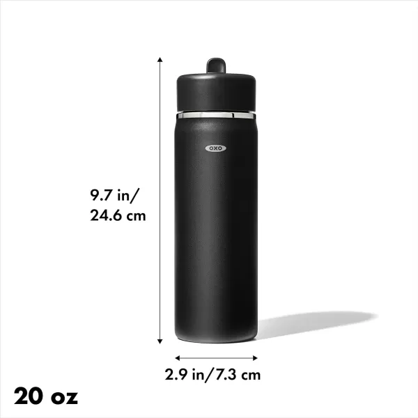 OXO Strive 24oz Wide Mouth Water Bottle with Straw Lid - Rose Quartz