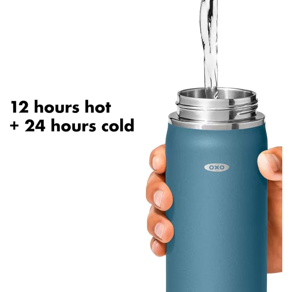 OXO Strive 24oz Wide Mouth Water Bottle with Straw Lid - Rose Quartz
