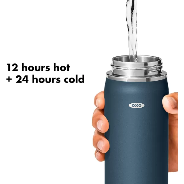 OXO Strive 24oz Wide Mouth Water Bottle with Straw Lid - Rose Quartz
