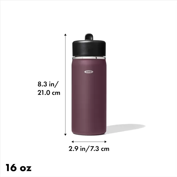 OXO Strive 24oz Wide Mouth Water Bottle with Straw Lid - Rose Quartz