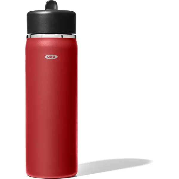 OXO Strive 24oz Wide Mouth Water Bottle with Straw Lid - Rose Quartz