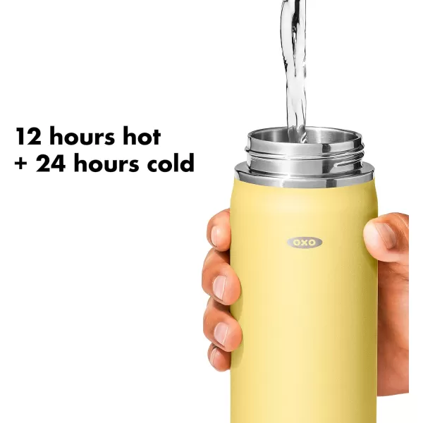 OXO Strive 24oz Wide Mouth Water Bottle with Straw Lid - Rose Quartz