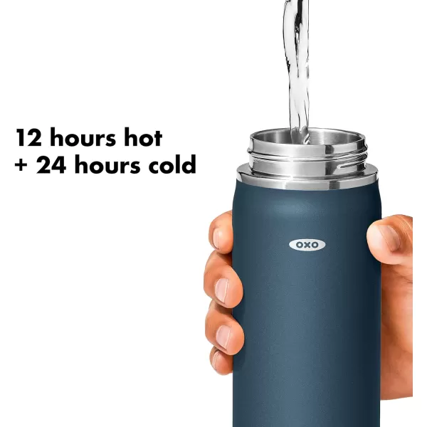 OXO Strive 24oz Wide Mouth Water Bottle with Straw Lid - Rose Quartz