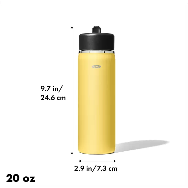 OXO Strive 24oz Wide Mouth Water Bottle with Straw Lid - Rose Quartz