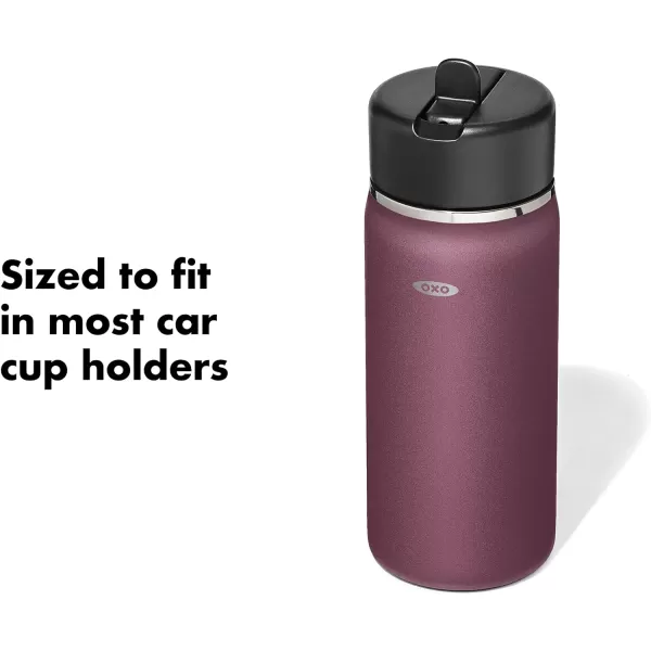 OXO Strive 24oz Wide Mouth Water Bottle with Straw Lid - Rose Quartz