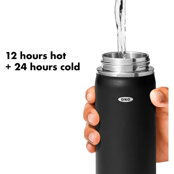 OXO Strive 24oz Wide Mouth Water Bottle with Straw Lid - Rose Quartz