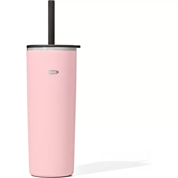 OXO Strive 24 Oz. Insulated Tumbler with Tumbler Straw Lid - Rose Quartz